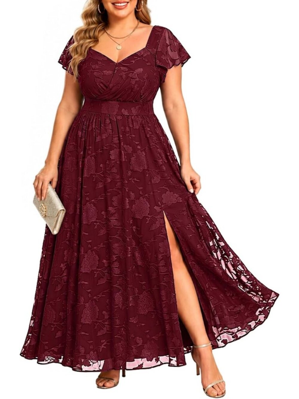 Elegant Plus Size Cocktail Dress for Wedding Guests | Pinup Fashion Style